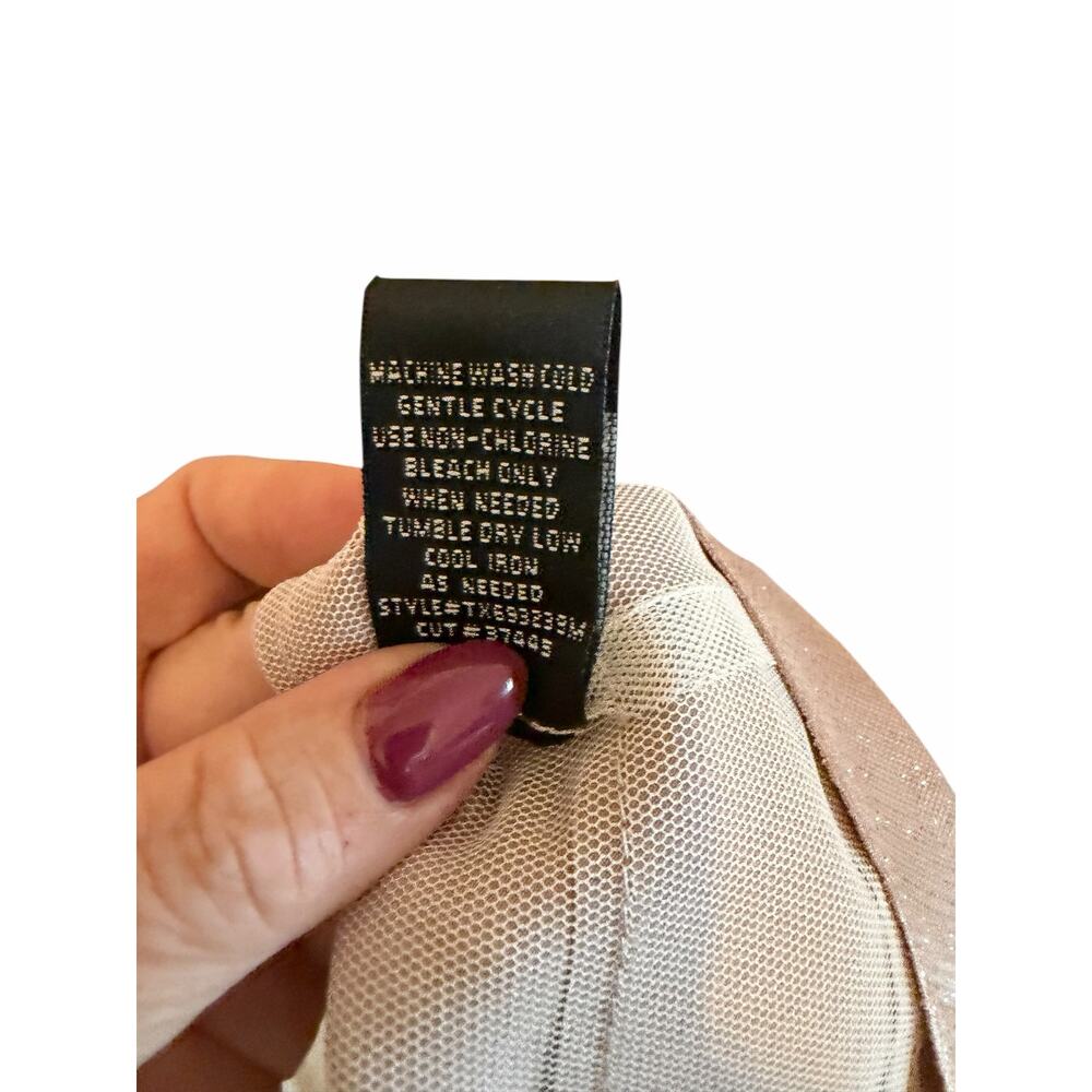 NWT Champagne Sparkly Connected Dawn Oliva Cocktail Dress - Size 10 - Picture 13 of 13
